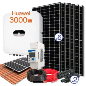 Kit Solar Conexion a Red - Huawei 3000w - Monofásico