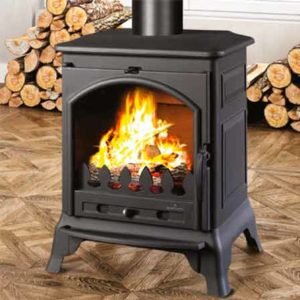 ORDESA. Estufa en fundición multifuel salida superior o posterior