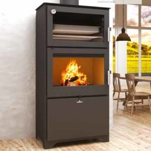 MURANO-L. HORNO METÁLICO CON LEÑERO INCLUIDO